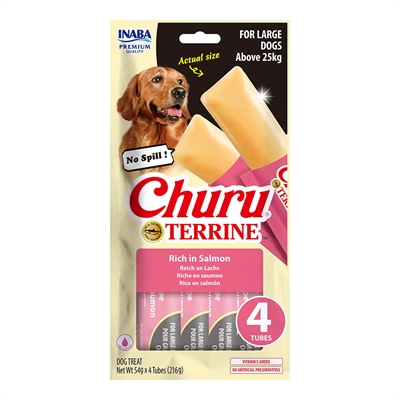Churu Terrine Mjuk tuggbar med Lax för Stora Hundar